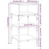  Noćni ormarići 2 kom boja hrasta 35x34,5x70cm konstruirano drvo | shoptok.hr