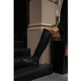 Madamra Black Women's Stone Detailed Long Leather Women's Boots. | shoptok.hr
