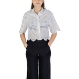 Only Srajce & Bluze Onlmina Life Ss Boxy Shirt Wvn 15345017 Bela | Shoptok.si