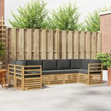  Sekcijska garnitura 7 pcs Bijela i antracit 304 x 126,5 x 73 cm | shoptok.hr