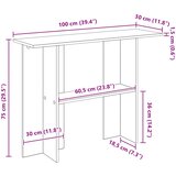  Konzolna stolica Staro drvo 100 x 30 x 75 cm Konstruirano drvo | shoptok.hr