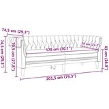  Set sofe 3 pcs Smeđa 201.5 x 74.5 x 74.5 cm tkanina | shoptok.hr