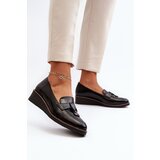 VINCEZA Women's Wedge Shoes with Embellishment Black Miliret | shoptok.hr