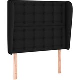 Maison Chic vzglavna omarica - nočna omarica - posteljna omarica z ušesi črno 103x23x118/128 cm blago, (21708962) Cene