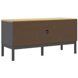 vidaXL TV omarica FLORO siva 114x43x55 cm trdna borovina | Shoptok.si