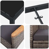 vidaXL set vrtnih stolova s jastučićima sivi poliratan | shoptok.hr