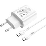 hoco. Type C PD 25W QC3.0 polnilec s Type C kablom Jetta N22 bel | Shoptok.si