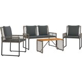  Zunanji pohištveni set z blazino jeklo, (5000272069) | Shoptok.si