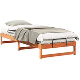  Krevetna konstrukcija Smeđa 90 x 220 cm Čvrsto borovo drvo | shoptok.hr