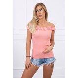 Kesi Shoulderless blouse with apricot ruffles | Shoptok.si