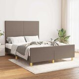  Okvir za krevet bez madraca smeđesivi 140 x 190 cm od tkanine | shoptok.hr