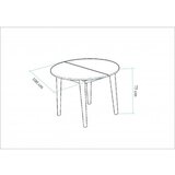 Hanah home vina 139 - walnut walnut extendable dining table | ePonuda.com