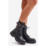 Big Star Insulated ankle boots workers with buckle Big Star black | shoptok.hr
