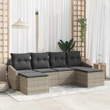  Set sofe 6 kom. Svjetlosiva poliratan 233 x 117 x 85 cm | shoptok.hr