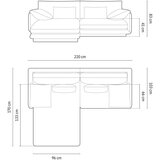 Micadoni Tamno siva kutna garnitura (s lijevim kutom) Torino – Home | shoptok.hr
