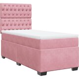 Box spring krevet s madracem ružičasti 100x200 cm baršunasti | shoptok.hr