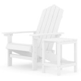  Vrtna stolica Adirondack sa stolom HDPE bijele | shoptok.hr