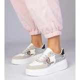 Gemre Beige sneakers with glitter and animal print Bertula | Shoptok.si