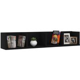 vidaXL zidna polica za CD-ove crna 100 x 18 x 18 cm od iverice | shoptok.hr