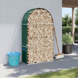 vidaXL Držač za cjepanice zeleni 120x45x210 cm od pocinčanog čelika Cijene