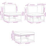 vidaXL Sjedeća garnitura za vrt 4 pcs Crna 211.5 x 141.5 x 71 cm | shoptok.hr