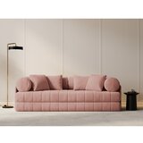 Cosmopolitan Design Rožnata žametna raztegljiva sedežna garnitura 206 cm Kemi – | Shoptok.si
