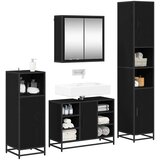  Set namještaja za kupaonicu 4 kom. Crni hrast Konstruirano drvo | shoptok.hr