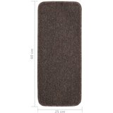  Protuklizni otirači za stepenice 15 kom 60 x 25 cm smeđi | shoptok.hr