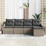  Set sofe 5 kom. Siva poliratan 233 x 117 x 85 cm | shoptok.hr