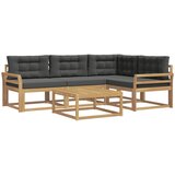  Set vanjskih sofa 5 kom. Bijela i antracit Poliester | shoptok.hr