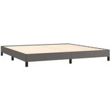  S oprugama i madracem sivi 200x200 cm od umjetne kože | shoptok.hr