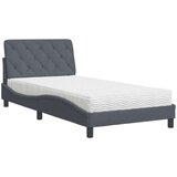  Krevet s madracem tamnosivi 100x200 cm baršunasti | shoptok.hr