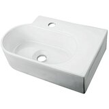 CAMARGUE Nadgradni umivaonik Teneriffa (Š x D: 47,2 x 30,3 cm, Bez posebne glazure, Rupa za slavinu: Sredina, S preljevom, Bijela boja) | shoptok.hr