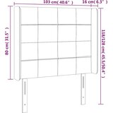  LED uzglavlje tamnozeleno 103x16x118/128 cm baršunasto | shoptok.hr