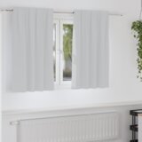 vidaXL Zavese z zavesami 2 pcs Svetlo siva 140 x 140 cm Poliester | Shoptok.si