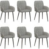  Trpezarijske stolice 6 pcs Baršun Svjetlosiva 57 x 50 x 85 cm | Eponuda.ba
