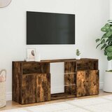 TV ormarić s LED svjetlima boja dimljenog hrasta 120x30x50 cm | shoptok.hr