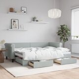  Dnevni krevet na razvlačenje svjetlosivi 80 x 200 cm baršunasti | shoptok.hr