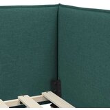 vidaXL Kotna postelja z vzglavjem Temno zelena 90 x 190 cm blago | Shoptok.si