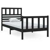  Okvir za krevet crni 75x190 cm jednokrevetni masivno drvo | Eponuda.com