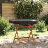 vidaXL Pokrivač za Vanjski Stol Crna 102 x 102 x 10 cm 420D tkanina | shoptok.hr