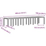  Vrtni trpezarijski set s jastucima 17 kom. Svijetlo siva PP | shoptok.hr