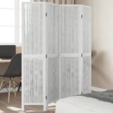 vidaXL Paravan 4-delni bel trden les pavlovnije | Shoptok.si