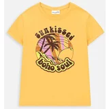 Coccodrillo Otroška kratka majica rumena barva