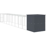  Kavez za kokoši s igralištem antracit 165x1067x181 cm čelični | shoptok.hr