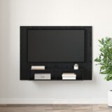 vidaXL Stenski TV kabinet s polico Črni hrast 120 x 23.5 x 90 cm | Shoptok.si