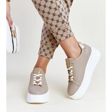 Karino Dark beige leather sneakers | shoptok.hr