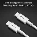ROANDMAN podatkovni kabel RX19A Super Fast Charge Type C na Type C 3A - bel | Shoptok.si
