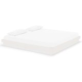  Posteljni okvir bel trden les 200x200 cm, (20644514) | Shoptok.si