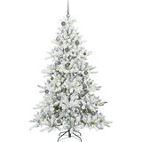  Umjetno božićno drvce s nogom Bijelo 210 cm PVC i čelik | shoptok.hr